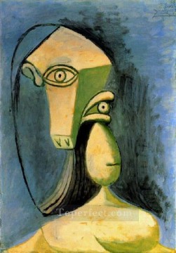 Abstract and Decorative Painting - Buste de figure feminine 1940 Cubism